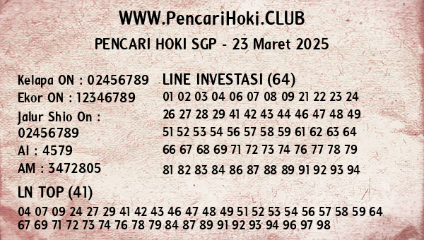 Prediksi SGP